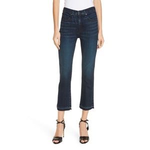 Veronica Beard Carly Kick Flare Hi Rise Crop Jeans
